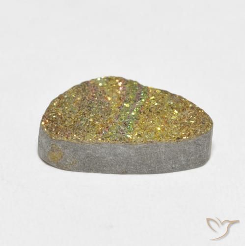 Pirite Arcobaleno Multicolore naturale da 5.60 ct, Taglio a fantasia, Opaco