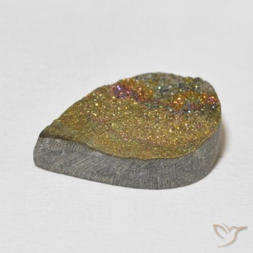 Pirite Arcobaleno Multicolore naturale da 9.97 ct, Forma a pera, Opaco