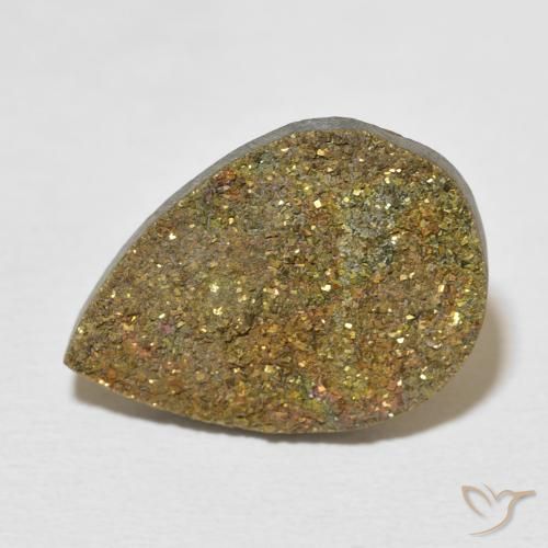 Pirite Arcobaleno Multicolore naturale da 8.15 ct, Forma a pera, Opaco