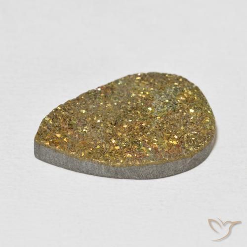 Pirite Arcobaleno Multicolore naturale da 8.15 ct, Forma a pera, Opaco