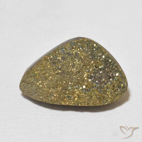7.58ct Naturale Multicolore Pirite Arcobaleno, Taglio a fantasia, Opaco