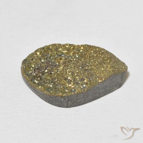 Pirite Arcobaleno Multicolore naturale da 7.58 ct, Taglio a fantasia, Opaco