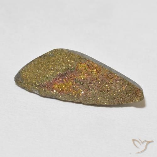 Pirite Arcobaleno Multicolore naturale da 7.56 ct, Taglio a fantasia, Opaco