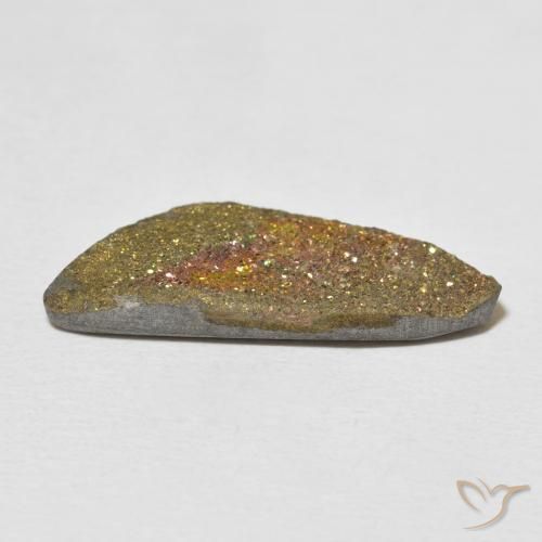 Pirite Arcobaleno Multicolore naturale da 7.56 ct, Taglio a fantasia, Opaco