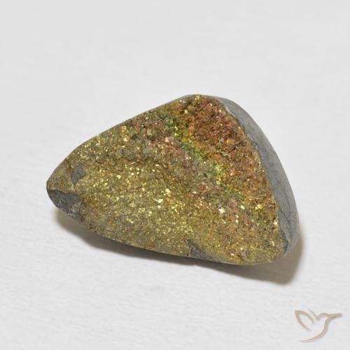 Pirite Arcobaleno Multicolore naturale da 6.24 ct, Taglio a fantasia, Opaco