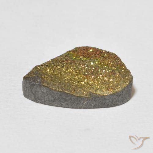 Pirite Arcobaleno Multicolore naturale da 6.24 ct, Taglio a fantasia, Opaco