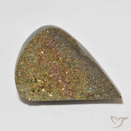 Pirite Arcobaleno Multicolore naturale da 20.03 ct, Forma a pera, Opaco