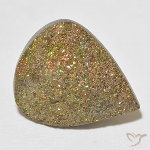 Pirite Arcobaleno Multicolore naturale da 18.47 ct, Forma a pera, Opaco