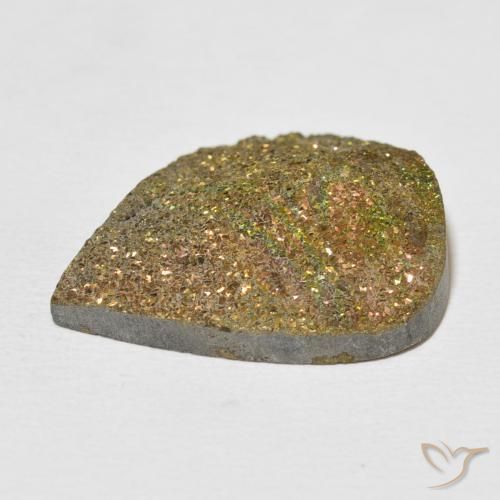 Pirite Arcobaleno Multicolore naturale da 18.47 ct, Forma a pera, Opaco