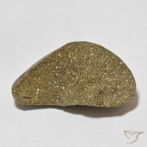 24.82ct Naturale Multicolore Pirite Arcobaleno, Taglio a fantasia, Opaco