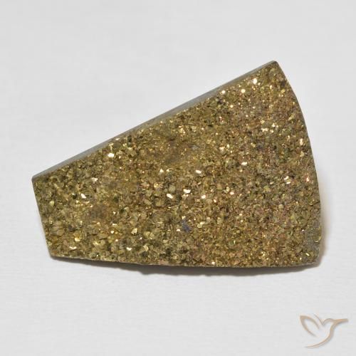 22.38ct Naturale Multicolore Pirite Arcobaleno, Taglio a fantasia, Opaco