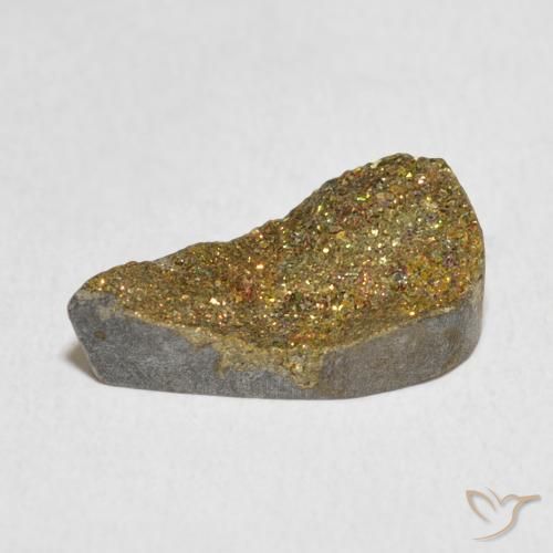 Pirite Arcobaleno Multicolore naturale da 4.89 ct, Forma a pera, Opaco