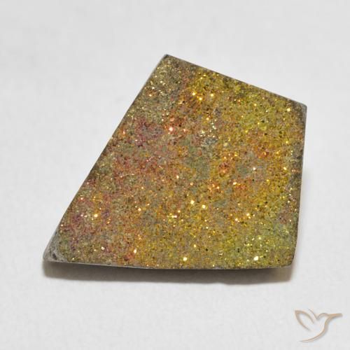 5.04ct Naturale Multicolore Pirite Arcobaleno, Taglio a fantasia, Opaco