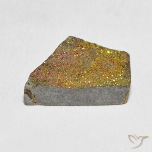 Pirite Arcobaleno Multicolore naturale da 5.04 ct, Taglio a fantasia, Opaco