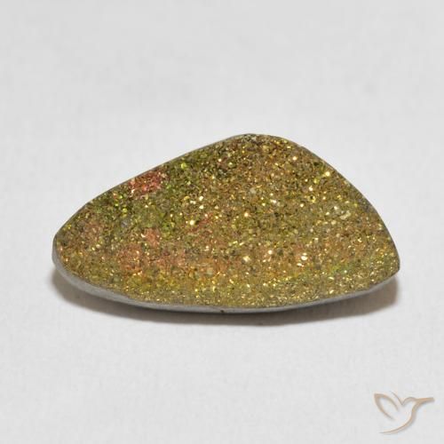 7.15ct Naturale Multicolore Pirite Arcobaleno, Taglio a fantasia, Opaco