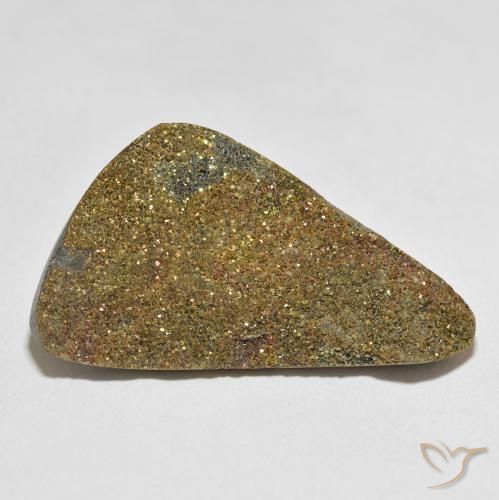 30.17ct Naturale Multicolore Pirite Arcobaleno, Taglio a fantasia, Opaco