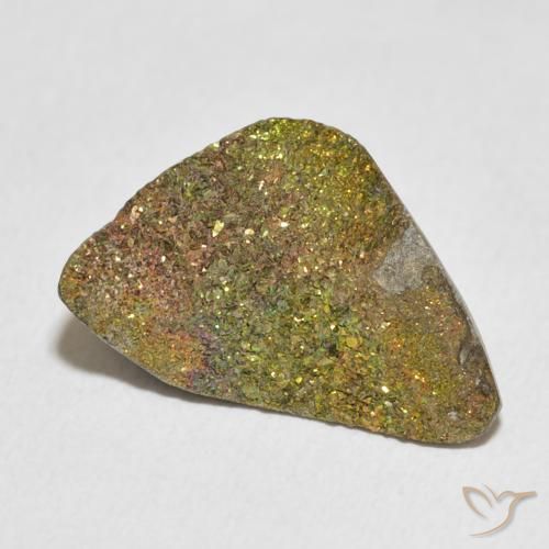 Pirite Arcobaleno Multicolore naturale da 7.89 ct, Taglio a fantasia, Opaco