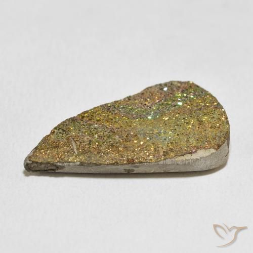 Pirite Arcobaleno Multicolore naturale da 18.56 ct, Forma a pera, Opaco