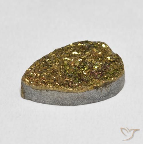 Pirite Arcobaleno Multicolore naturale da 5.82 ct, Forma a pera, Opaco