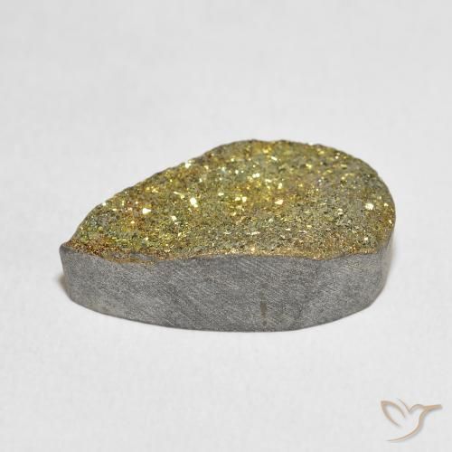 Pirite Arcobaleno Multicolore naturale da 9.12 ct, Forma a pera, Opaco