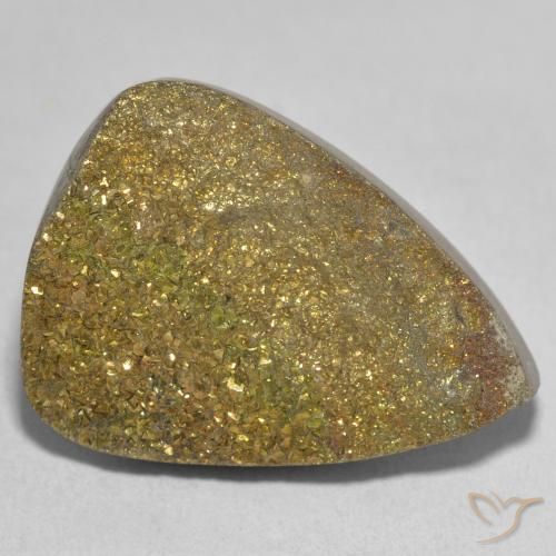Pirite Arcobaleno Multicolore naturale da 22.73 ct, Forma a pera, Opaco