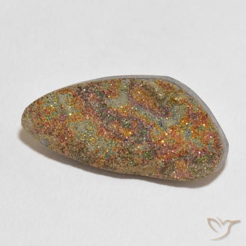 Pirite Arcobaleno Multicolore naturale da 21.38 ct, Taglio a fantasia, Opaco
