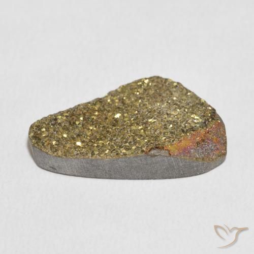 Pirite Arcobaleno Multicolore naturale da 10.13 ct, Taglio a fantasia, Opaco
