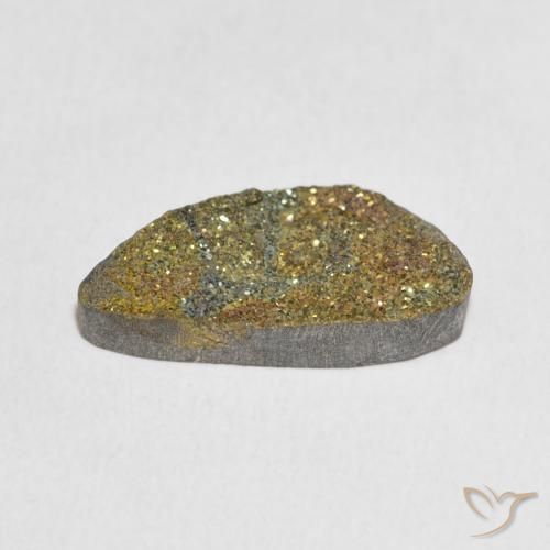 Pirite Arcobaleno Multicolore naturale da 5.34 ct, Taglio a fantasia, Opaco