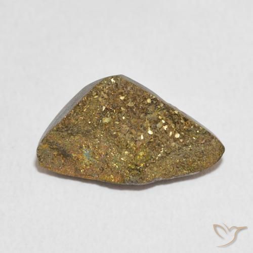 4.50ct Naturale Multicolore Pirite Arcobaleno, Taglio a fantasia, Opaco