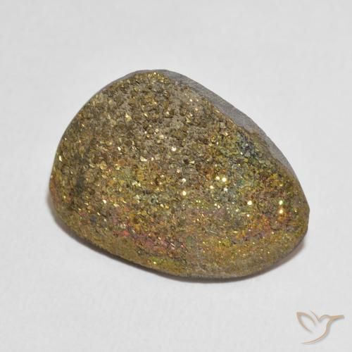 Pirite Arcobaleno Multicolore naturale da 17.03 ct, Taglio a fantasia, Opaco