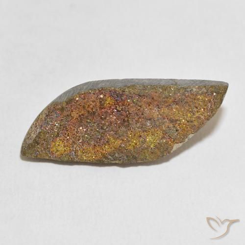 13.53ct Naturale Multicolore Pirite Arcobaleno, Taglio a fantasia, Opaco