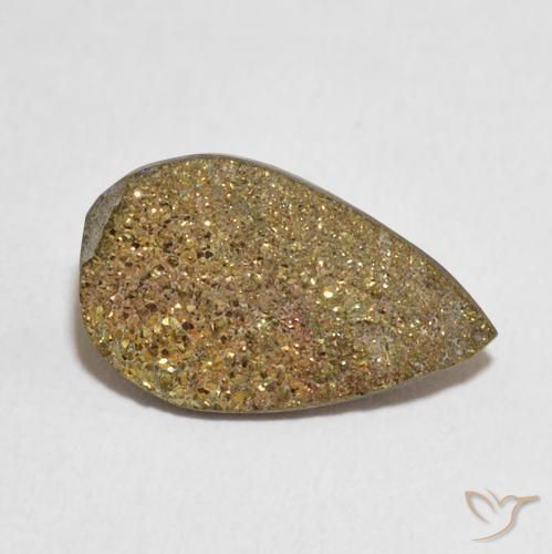 Pirite Arcobaleno Multicolore naturale da 4.75 ct, Forma a pera, Opaco
