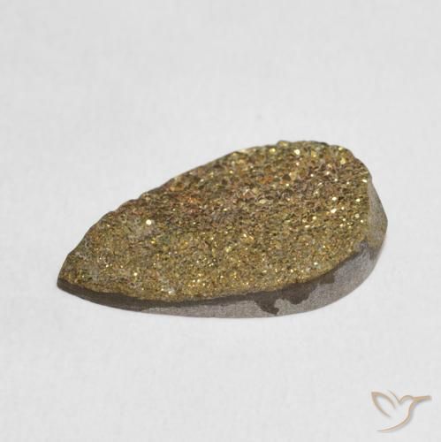 Pirite Arcobaleno Multicolore naturale da 4.75 ct, Forma a pera, Opaco