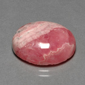 Rodocrosite naturale multicolore da 12,06 ct, taglio ovale, opaco