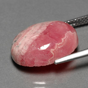 Rodocrosite naturale multicolore da 12,06 ct, taglio ovale, opaco