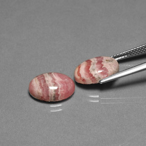 Gemme di Rodocrosite Multicolore naturale da  ct, Taglio ovale, Opaco