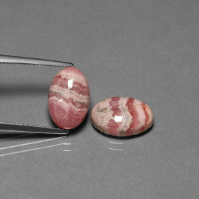 Gemme di Rodocrosite Multicolore naturale da  ct, Taglio ovale, Opaco