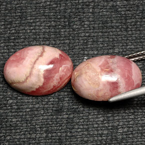 Gemme di Rodocrosite Multicolore naturale da  ct, Taglio ovale, Opaco