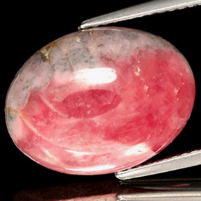 Rodocrosite naturale multicolore da 12,48 ct, taglio ovale, opaco