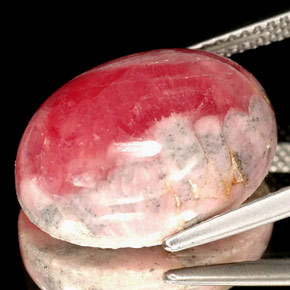 Rodocrosite naturale multicolore da 12,48 ct, taglio ovale, opaco