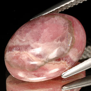 Rodocrosite naturale multicolore da 7,08 ct, taglio ovale, opaco