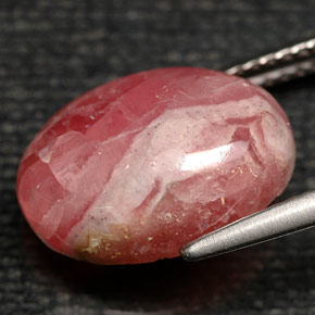 Rodocrosite naturale multicolore da 8,43 ct, taglio ovale, opaco