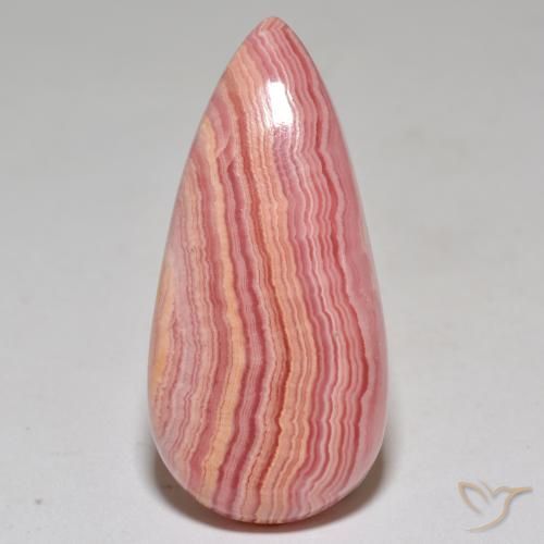 31.44ct Naturale Multicolore Rodocrosite, Forma a pera, Opaco
