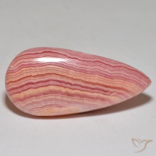 Rodocrosite Multicolore naturale da 31.44 ct, Forma a pera, Opaco