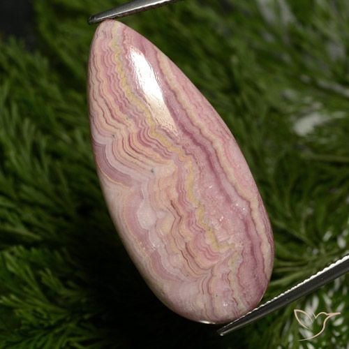29.29ct Naturale Multicolore Rodocrosite, Forma a pera, Opaco