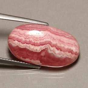Rodocrosite naturale multicolore da 13,08 ct, taglio ovale, opaco