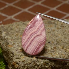 Rodocrosite naturale multicolore da 35,64 ct, taglio a pera, opaco