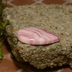 Rodocrosite naturale multicolore da 35,64 ct, taglio a pera, opaco