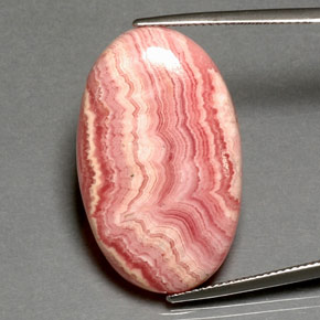 Rodocrosite naturale multicolore da 30,35 ct, taglio ovale, opaco