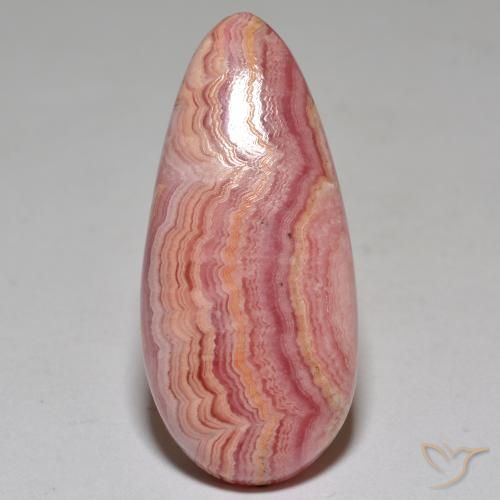 Rodocrosite Multicolore naturale da 29.20 ct, Forma a pera, Opaco